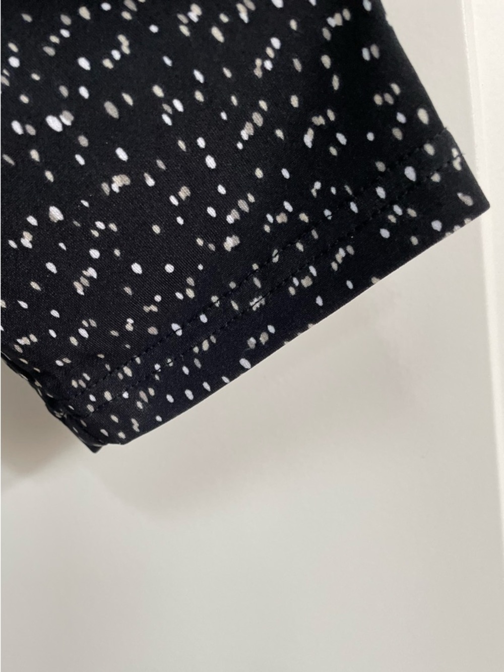 NWT Ulla Popken Stretch Black Dotted  Long Sleeve V Neck Mini Dress Top Coverup - Picture 4 of 10